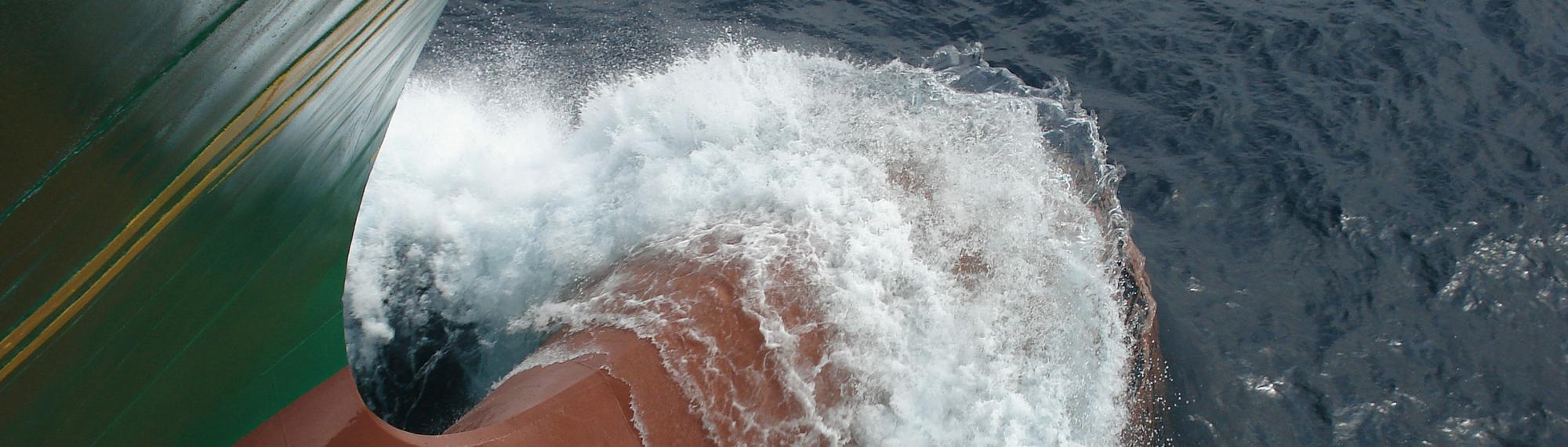 Bug der CSAV Mexico 2 im Meer